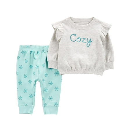 Carter's Child of Mine Baby Girl Outfit Set, 2-Piece, Sizes 0/3-24 Months