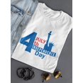 thumbnail image 3 of 4th Of July Independence Day. T-Shirt Women -Image by Shutterstock, Female Small, 3 of 4