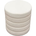 thumbnail image 4 of Helix Round Accent Ottoman in Ivory Boucle fabric by Diamond Sofa, 4 of 5