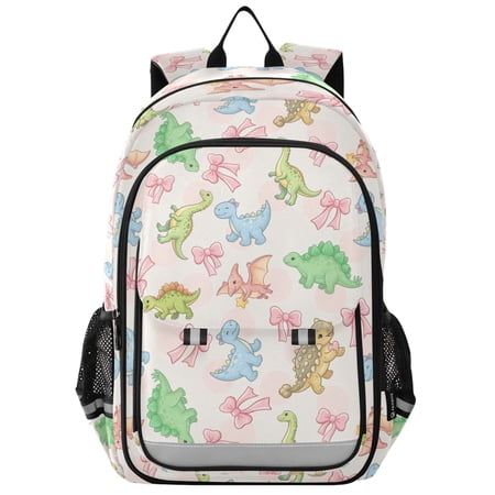 ALAZA Dinosaur and Bows School Laptop Backpack Travel Bag Casual Student Bookbag Rucksack