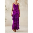 thumbnail image 4 of Vestido largo PRETTYGARDEN 2025 con estampado floral de verano morado, 4 of 9