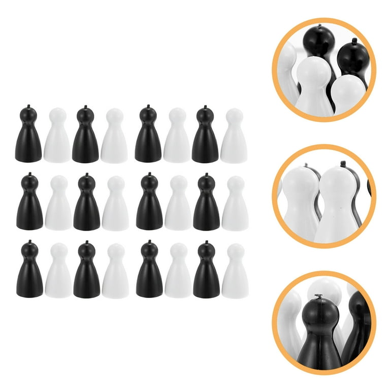 40pcs Human Shape Chess Pieces Board Game Pawns Plastic Game Pieces  Accessory