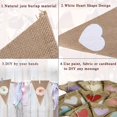 thumbnail image 4 of Bandera De Boda Guirnalda Empavesado De Yute Rústico Bandera Triangular Blanco, 4 of 5