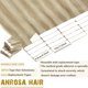 thumbnail image 3 of Extensiones de cabello Anrosa Tape en cabello humano real de 45 cm, 3 of 6
