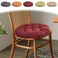 thumbnail image 7 of SLYNSHome Foam Seat Cushions Kitchen Chairs Pads for Dining Chairs Non Slip Patio Seat Cushions Washable Round Soft Thick Floor Cushions - Orange, 7 of 7