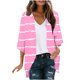 thumbnail image 1 of Mujeres de Manga Larga Tops de Moda Casual Impresión Suelta Cubrir Blusa de Cárdigan, Poliéster Suave Manga 3/4, 1 of 5