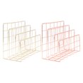 thumbnail image 1 of IDEANATEGRATE 2Ud Rack De Almacenamiento De Metal Para Escritorio Con Separadores Para Documentos Y Revistas, 1 of 7