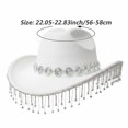 thumbnail image 2 of vlrwzc Rhinestone Fringe Western Cowboy Hat, Sparkling Cowgirl Hat for Festivals and Concerts, 2 of 7