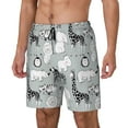 thumbnail image 2 of Haiem African Animals Men'S Quick-Dry Swim Trunks: Comfortable Beach Shorts With Mesh Lining And Pockets - Ideal For Swimming And Sunbathing Small, 2 of 9
