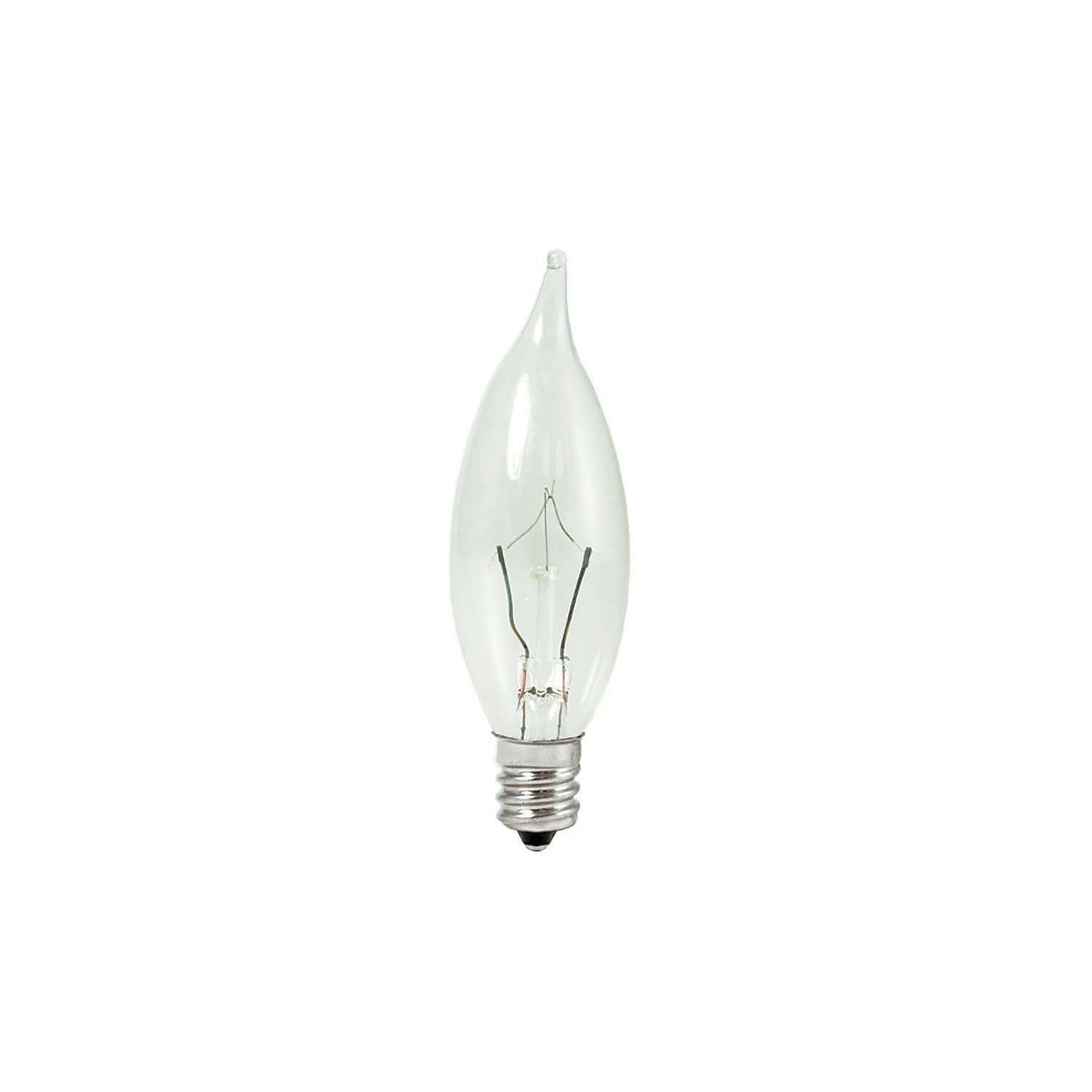 Bulbrite 861253 Krystal Touch 15 watt Dimmable Clear CA8 Flame Krypton
