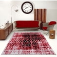 thumbnail image 2 of Ladole Rugs Everest Collection Verona Traditional Trellis Pattern European Beautiful Indoor Area Rug Carpet in Red and Black, 8x11(7'10" x 10'5", 240cm x 320cm), 2 of 4