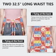 thumbnail image 6 of Pioneer Flower Floral Print Pattern Apron for Women and Men, Cotton Linen Waterproof with Pockets, Adjustable, 33x27 Inch for Kitchen, Gardening, BBQ, Salon, 6 of 6