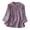 Purple, variant on Qiopertar Linen Shirts for Women Embroidered Button Down Blouse 3/4 Sleeve V-Neck Loose Casual Tops Spring Summer Vacation Boho, Pink XXL