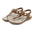 thumbnail image 3 of Vedolay Cute Sandals Sandals for Women Casual Flat Slippers Ring Toe Sandals,Brown 7.5, 3 of 5