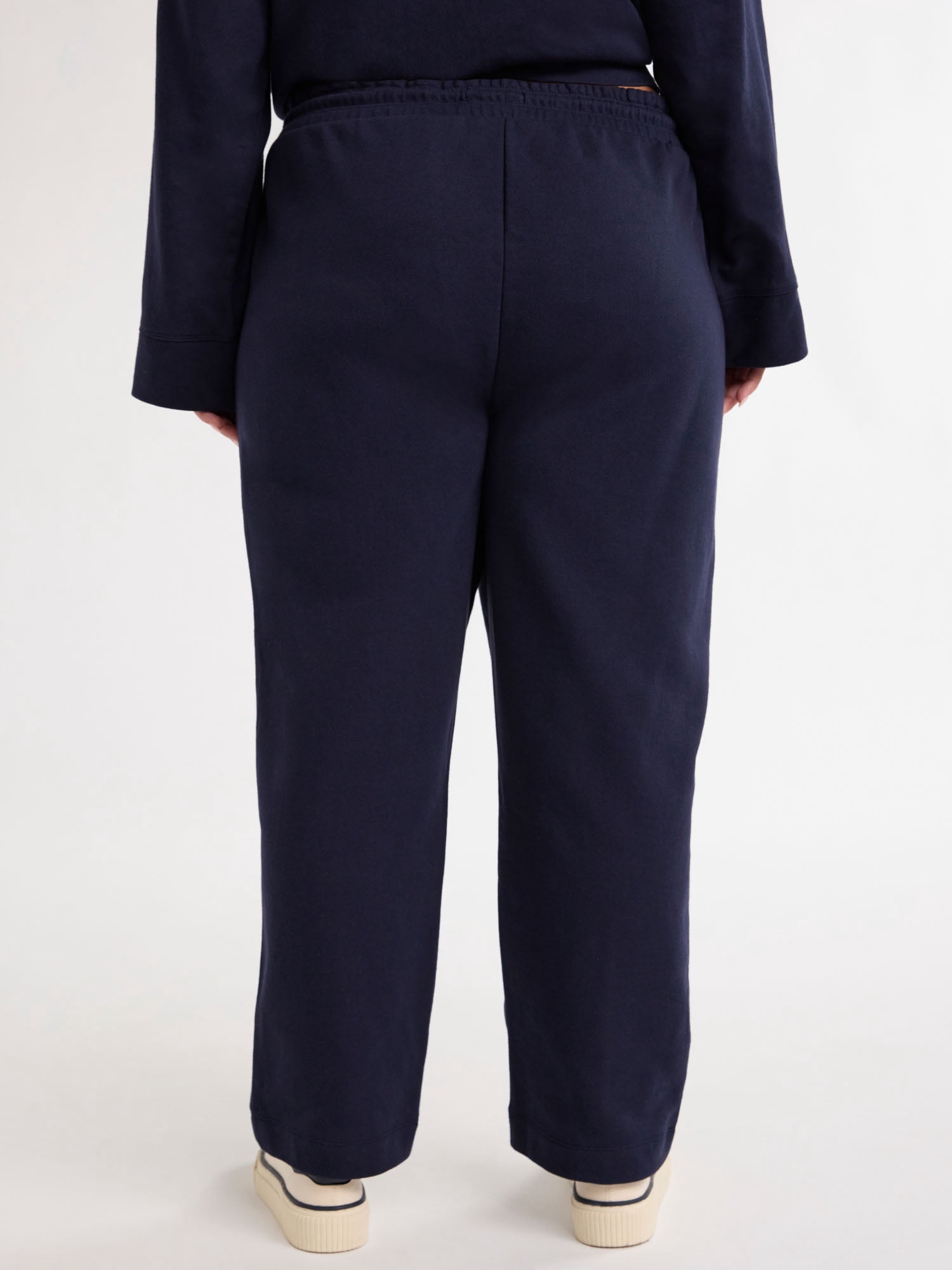 Free Assembly Women's and Women's Plus French Terry Cloth Sweatpants with Patch Pockets, 24.5" Inseam, Sizes XS-4X