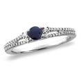 thumbnail image 1 of 14K Yellow Gold Natural Quality Blue Sapphire Engagement Ring Round 4 mm, size 7.5, 1 of 1