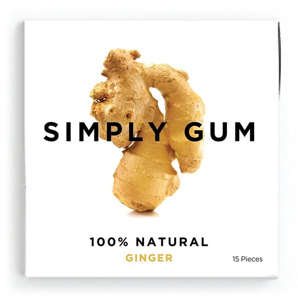 Simply Gum Ginger Chewing Gums 1 oz Boxes Pack of 6