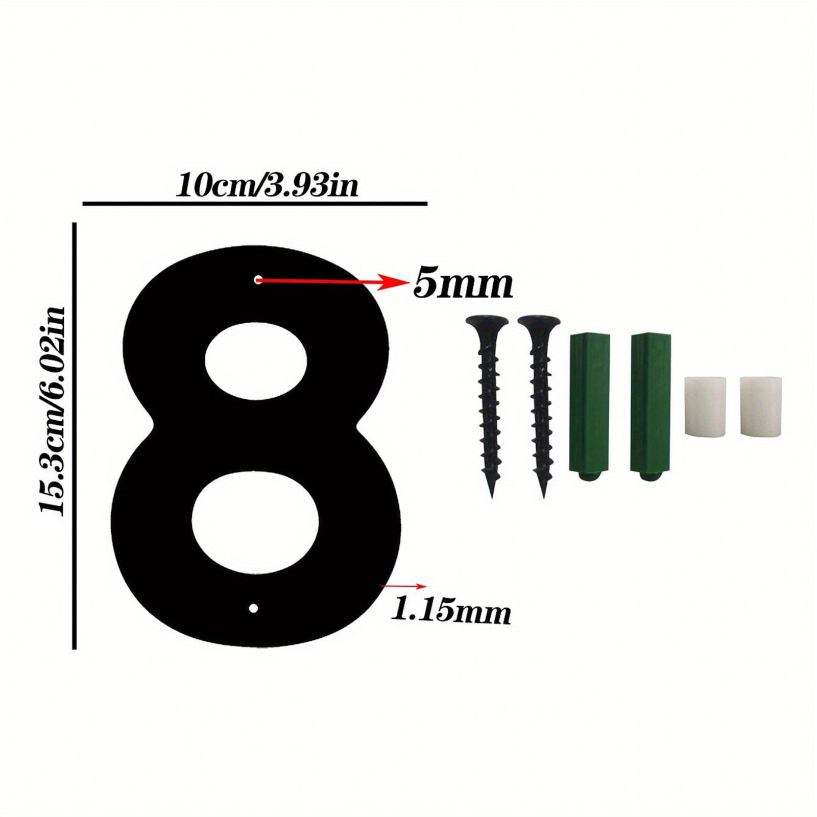 Numéros De Porte En Métal, Lettres D'adresse De Maison Noire