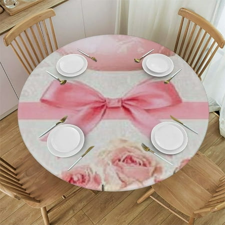 

Sheronv Roses Floral Pattern Round Tablecloth Stain-Resistant & Washable for Indoor and Outdoor Use Ideal for Restaurants Weddings Parties Single-Sided Full Width Print Various Sizes 54 -58