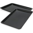 thumbnail image 1 of Baking Sheet 14 Inch, 2 Pack Nonstick Carbon Steel Cookie Sheet Pan Oven Baking Pans Baking Tray Rimmed Baking Pan - Black, 1 of 7