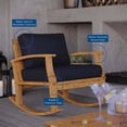 thumbnail image 3 of Modway Marina Outdoor Patio Teak Rocking Chair in Natural Navy, 3 of 8