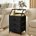 thumbnail image 5 of GUNAITO Led Nightstand with Charging Station Side Table with 3 Drawers End Table with Open Shelf Bedside Table with USB Ports and Outlets Nightstand for Bedroom,Gray, 5 of 8