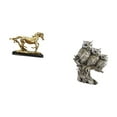 thumbnail image 5 of 2 Sets Miniature Horse Figurine Owl Figurine Sculpture Collectible Resin Craft for Living Room Office Shelf, 5 of 8