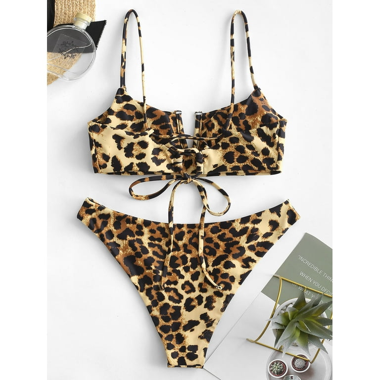 Zaful leopard cheap bikini