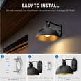 thumbnail image 3 of Barn Light ,12IN Matte Black  Flush Mounted Sconce,Dimmable Wall Sconce suitable for your entryway, kitchen, fireplace, living room, dining room,ETL Listed(Bulb not included), 3 of 7