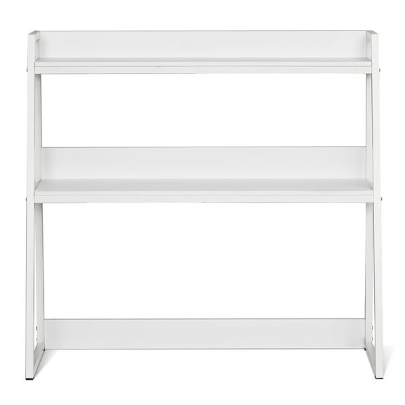 KFFKFF Tabletop Storage Racks, 2-Layer Desk Storage Solution, Holds up to 66lbs, 37.4" x 12.6" x 35.4", Office Desk Display Rack with Anti-Skid Foot Pads