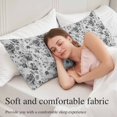 thumbnail image 5 of Vintage Floral Body Pillow Cover 20 x 54 Inch Decorative Pillow Cover Spring Botanical Flowers Leaves Botanical Gray Lumbar Pillowcase Seasonal Rectangle Cushion Case for Couch Sofa Bed Living Room, 5 of 9