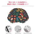 thumbnail image 3 of KLL Mushrooms And Flowers Pattern Shower Cap & Bath Cap for Women,Reversible Oversized Waterproof Shower Caps for all Hair Lengths,Elastic Reusable Bathing Hair Cap, 3 of 6