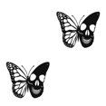thumbnail image 2 of Moyic Exquisita decoración de pared, mariposas y calavera, arte de Metal para decoración del hogar, decoración del hogar, opción de Type1 NO1, 2 of 6