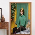 thumbnail image 1 of Cortina para puerta de Matthew Gray Gubler, cortina opaca con estampado de patrón para ventana, cortina divisoria de ambientes, tapiz para decoración del hogar, 34" de ancho x 56" de largo, 1 of 7