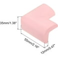 thumbnail image 2 of Corner Guards Edge Protectors, 12Pack Foam Safety Bumper Thicken, 55mm/2.16"(L) for Furniture Corner Table Edge Guard, Pink, 2 of 5