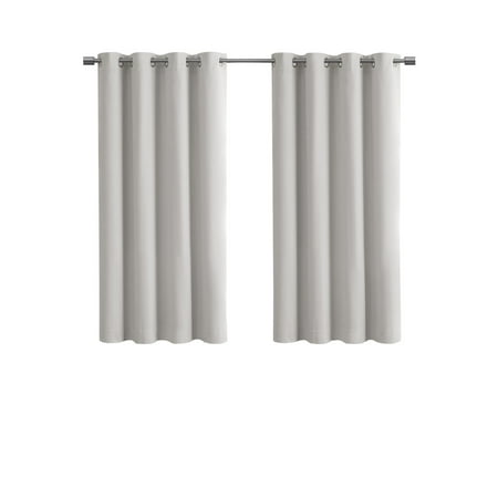eclipse corte solid blackout curtain, panel pair, white, 37" w x 63" l