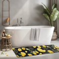thumbnail image 2 of Yellow Lemon Fruit Slices Black Pattern Kitchen Rug Mat,Kitchen Runner Rugs Non Skid Washable,Decorative Kitchen Floor Mats for Kitchen,Sink,Laundry,17"x47.2", 2 of 7