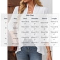 thumbnail image 3 of Sheghy Womens Tops 100%Cotton Casual Solid Long Sleeve Spring Cardigan Top White S, 3 of 9