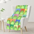thumbnail image 2 of Frog Blanket - Soft Fuzzy Throw Blankets for Kids - 40"x50" Small Size Blanket for Bed & Couch - Colorful Cute Throws Gifts Sofa, 2 of 6