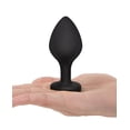 thumbnail image 3 of Gemsations 3 pc 2.75" amp; 3.15" amp; 3.7" Silicone Bling Bling Heart Butt Plug Training Set - Black, 3 of 5