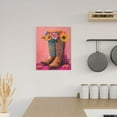 thumbnail image 6 of Rateoe Cowboy Boots With Flowers Pattern Decorative Picture – Unique Modern Wall Art, Ready-to-Hang Canvas Print for Home (Vertical), 6 of 6