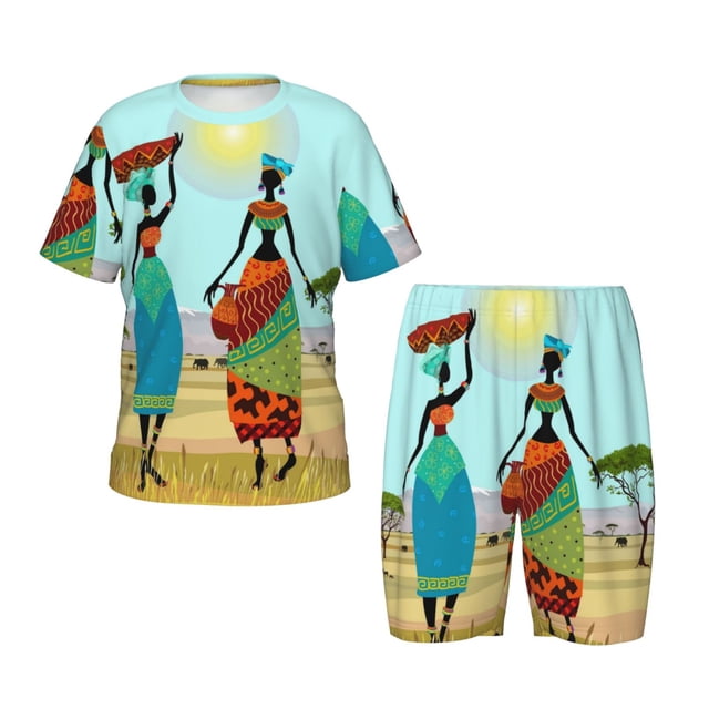 Sikiie Ensemble de Pyjama à Manches Courtes pour Enfants, Col Rond avec Taille Élastique et Shorts, Ensemble Deux Pièces, Adapté pour Pyjama et Vêtements de Maison-Petit
