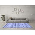 thumbnail image 3 of Ahgly Company Machine Washable Indoor Rectangle Solid Blue Modern Area Rugs, 2' x 3', 3 of 4