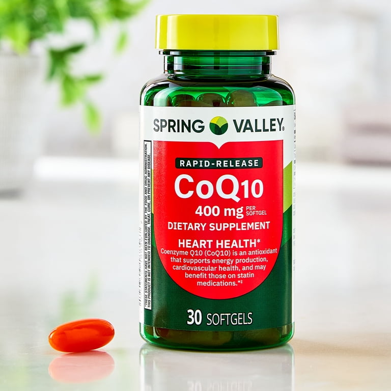 co q 10 walmart l carnitine Spring Valley CoQ10 Dietary Supplement 400mg 30 Softgels Supports Heart  Energy and Cardiovascular