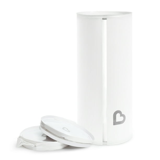 Munchkin Toss Disposable Diaper Pail, 3 Pack, The Perfect Pail for