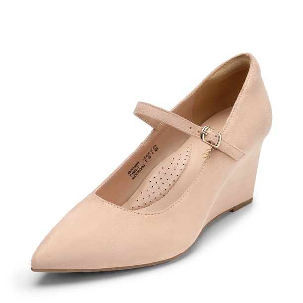 Dream Pairs Women's Wedges Closed Toe High Heels Dress Wedding Bride