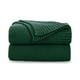 thumbnail image 1 of CozoCube - Manta tejida (152 x 203 cm), color verde esmeralda, 1 of 8