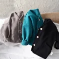 thumbnail image 2 of Korean 0-7Yrs Children's Loose Solid Color Long Sleeved Cardigan Autumn Style Pure Cotton Casual Top Jacket for Boys and Girls, 2 of 6
