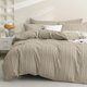 thumbnail image 1 of Funda Nórdica Tamaño Queen - 3PCS Microfibra Boho Striped Tufted Textured Duvet, 1 of 7