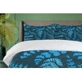 thumbnail image 4 of Ambesonne Blue Duvet Cover Set, Floral Swirl Leaves Branch, 2-Calking, Turquoise Pale Blue, 4 of 7